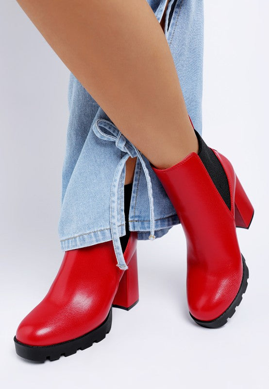 High Block Heel Chelsea Boots - Tigbul's Variety Fashion Shop