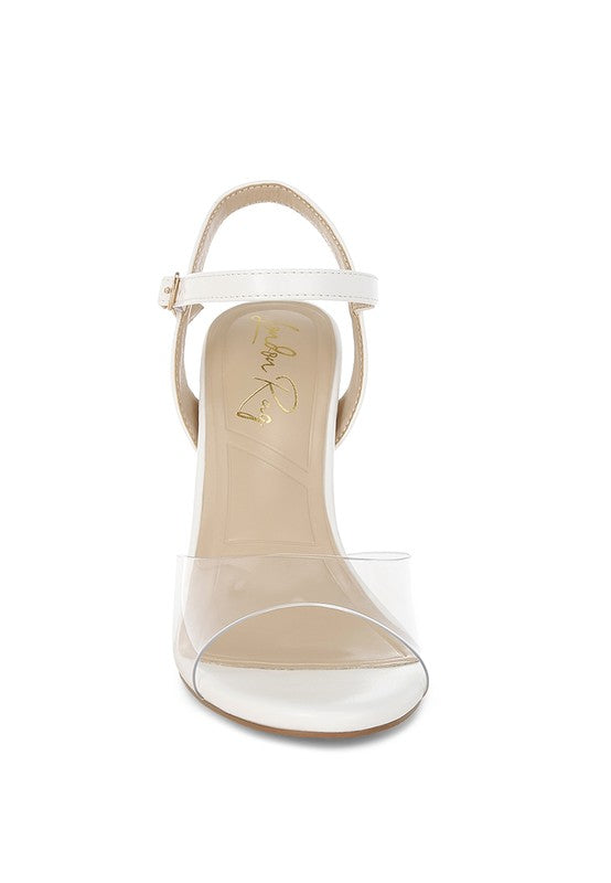 Perta Clear Strap Block Heel Sandals - Tigbul's Variety Fashion Shop
