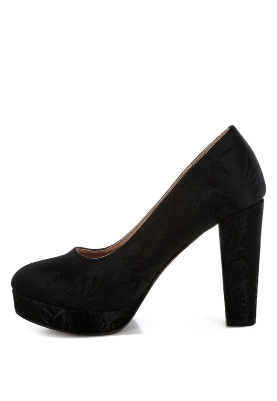 Jastour Platform Block Heel Pumps - Tigbul's Variety Fashion Shop