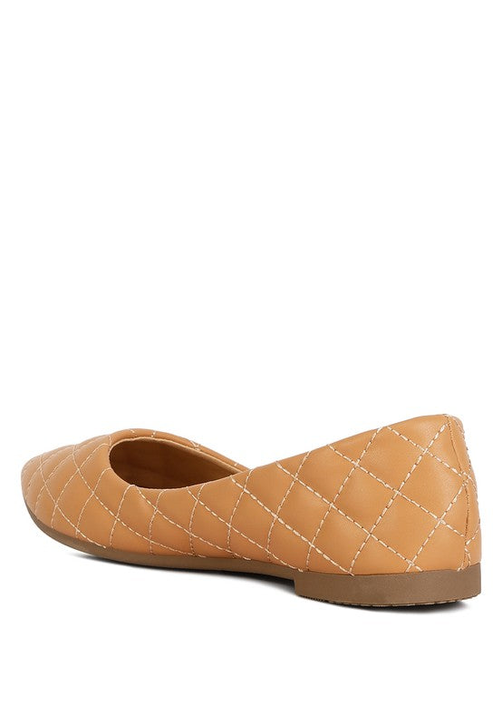 Rikhani Quilted Detail Ballet Flats - Tigbul's Variety Fashion Shop