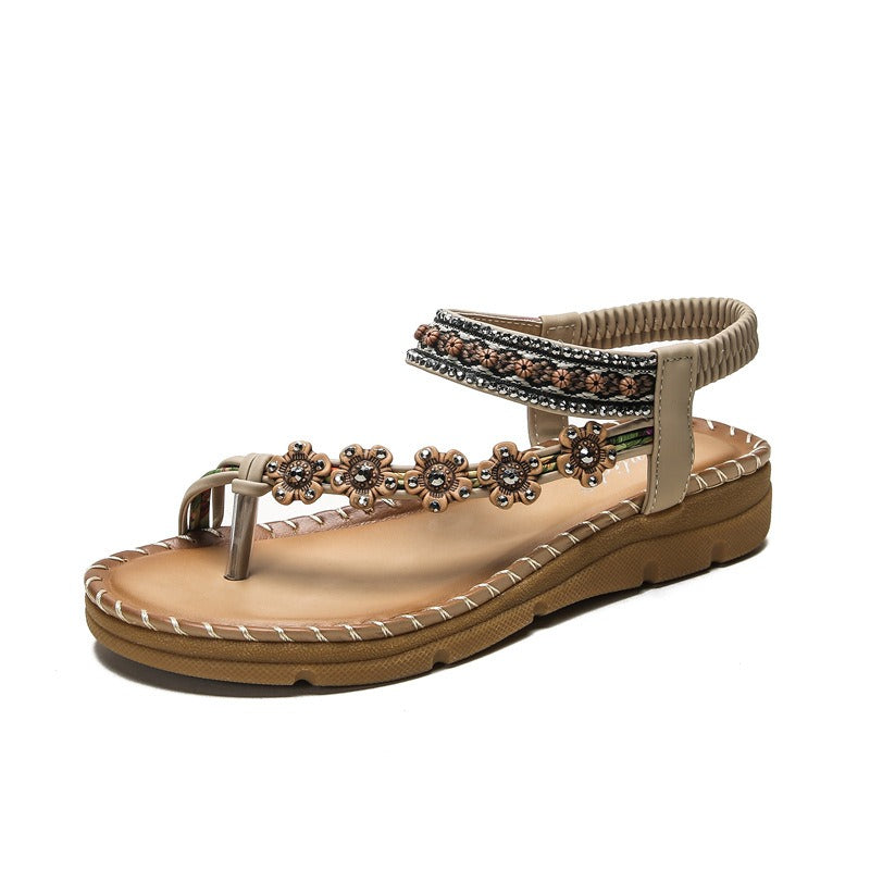 New Bohemian National Style Thick Soled Sandals Are Comfortable For Women - Tigbul's Variety Fashion Shop