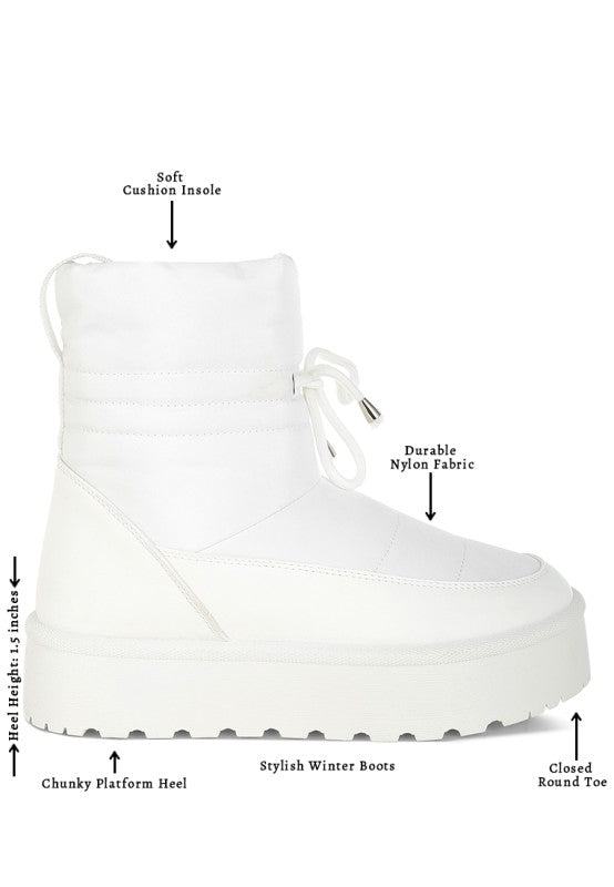 Pacos High Ankle Chunky Snow Boots - Tigbul's Variety Fashion Shop
