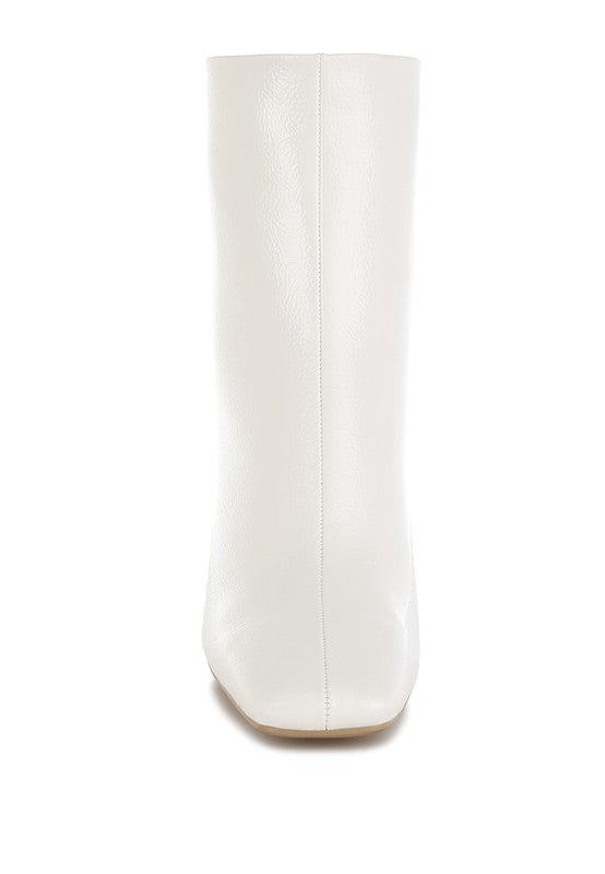 Kostaka Patent Square Toe Ankle Boots - Tigbul's Variety Fashion Shop