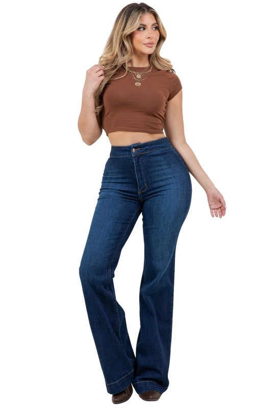 Harley Wide Leg Dark Blue- Inseam 34 - Tigbul's Variety Fashion Shop