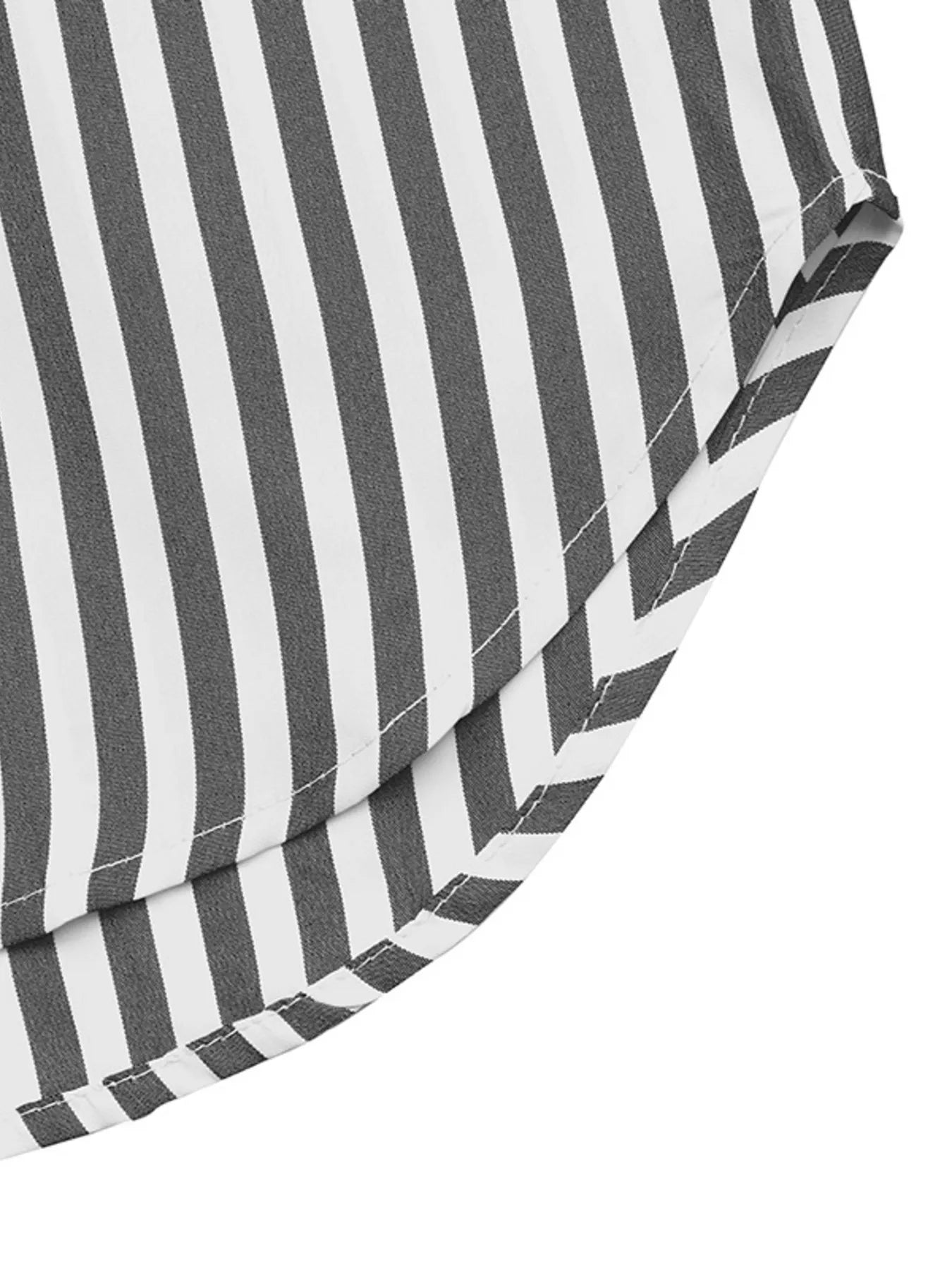 Striped Oversized Button-Up Shirt - Tigbul's Variety Fashion Shop