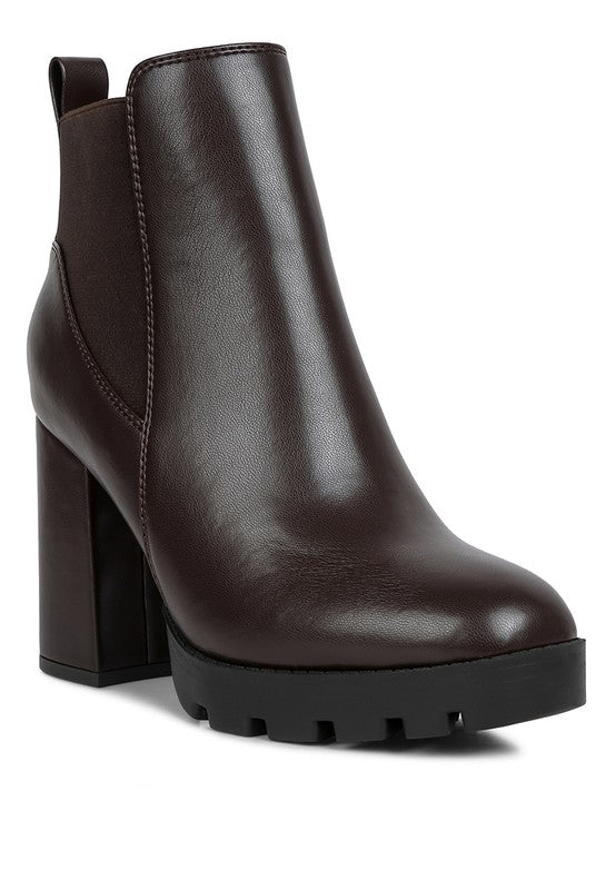 High Block Heel Chelsea Boots - Tigbul's Variety Fashion Shop