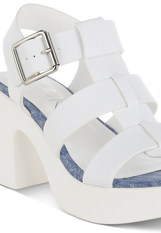 Avalon Chunky Pin Buckle Platform Heels - Tigbul's Variety Fashion Shop