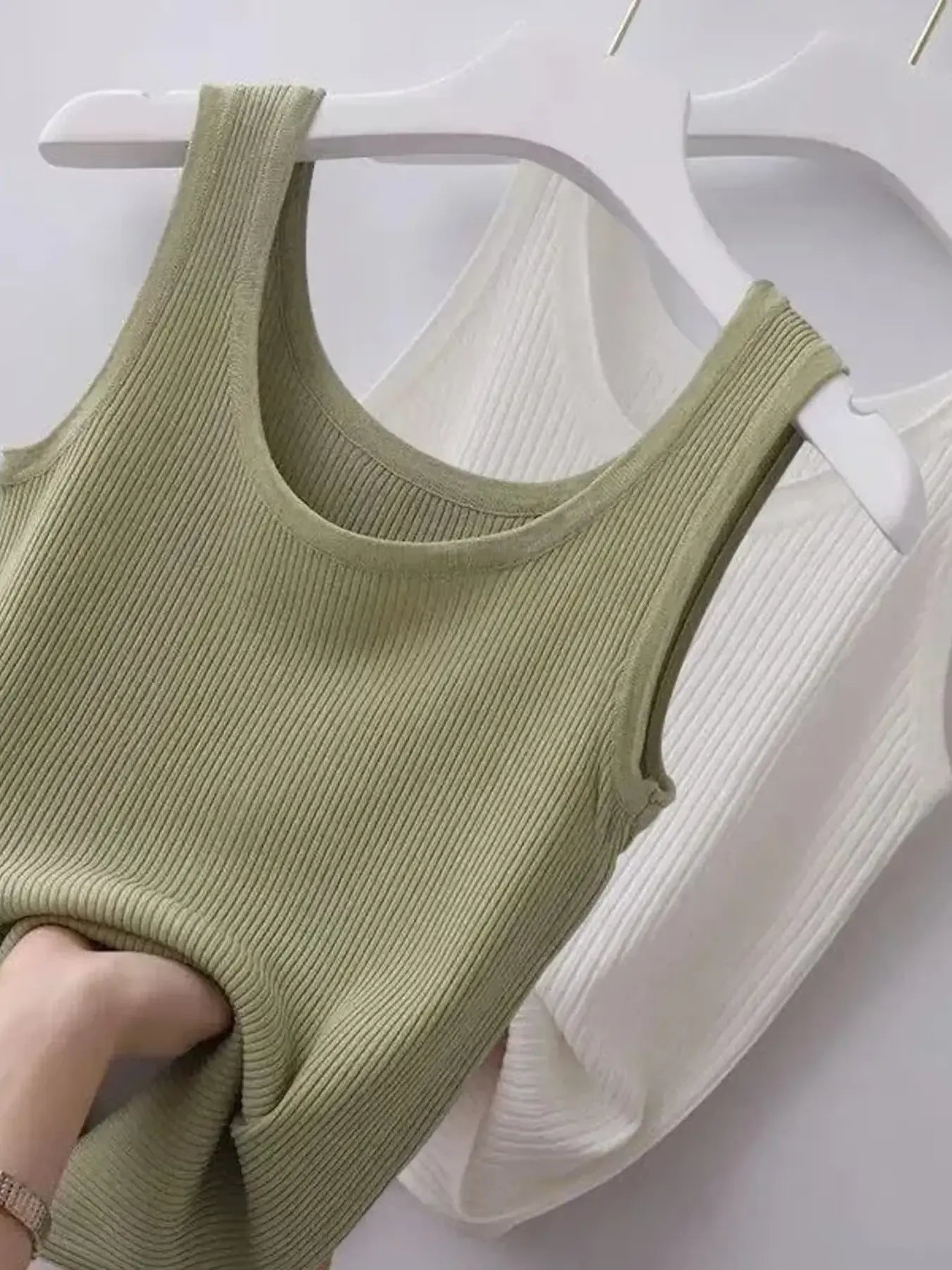 Plus Size Ribbed Knit Scoop Neck Tank Top - Tigbul's Variety Fashion Shop