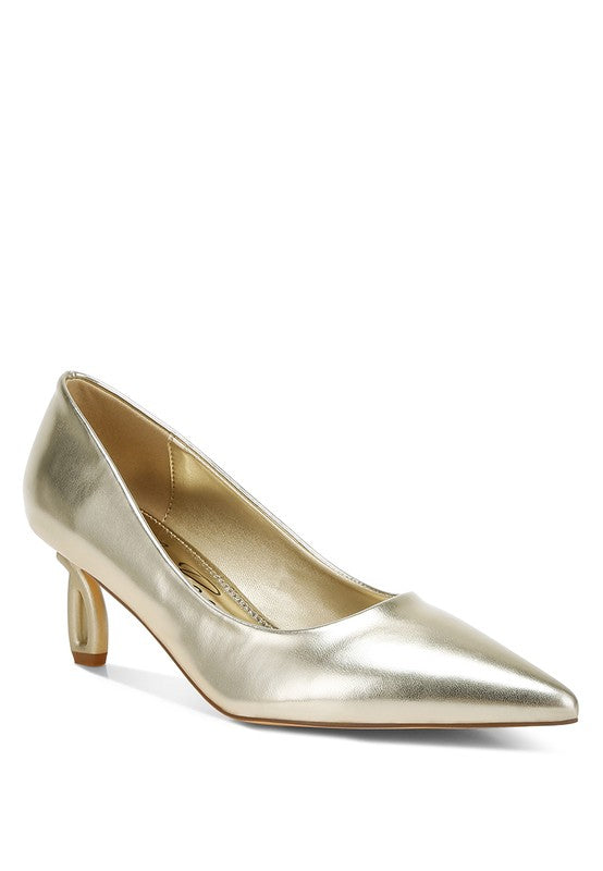 Tagetes Metallic Fantasy Heel Pumps - Tigbul's Variety Fashion Shop