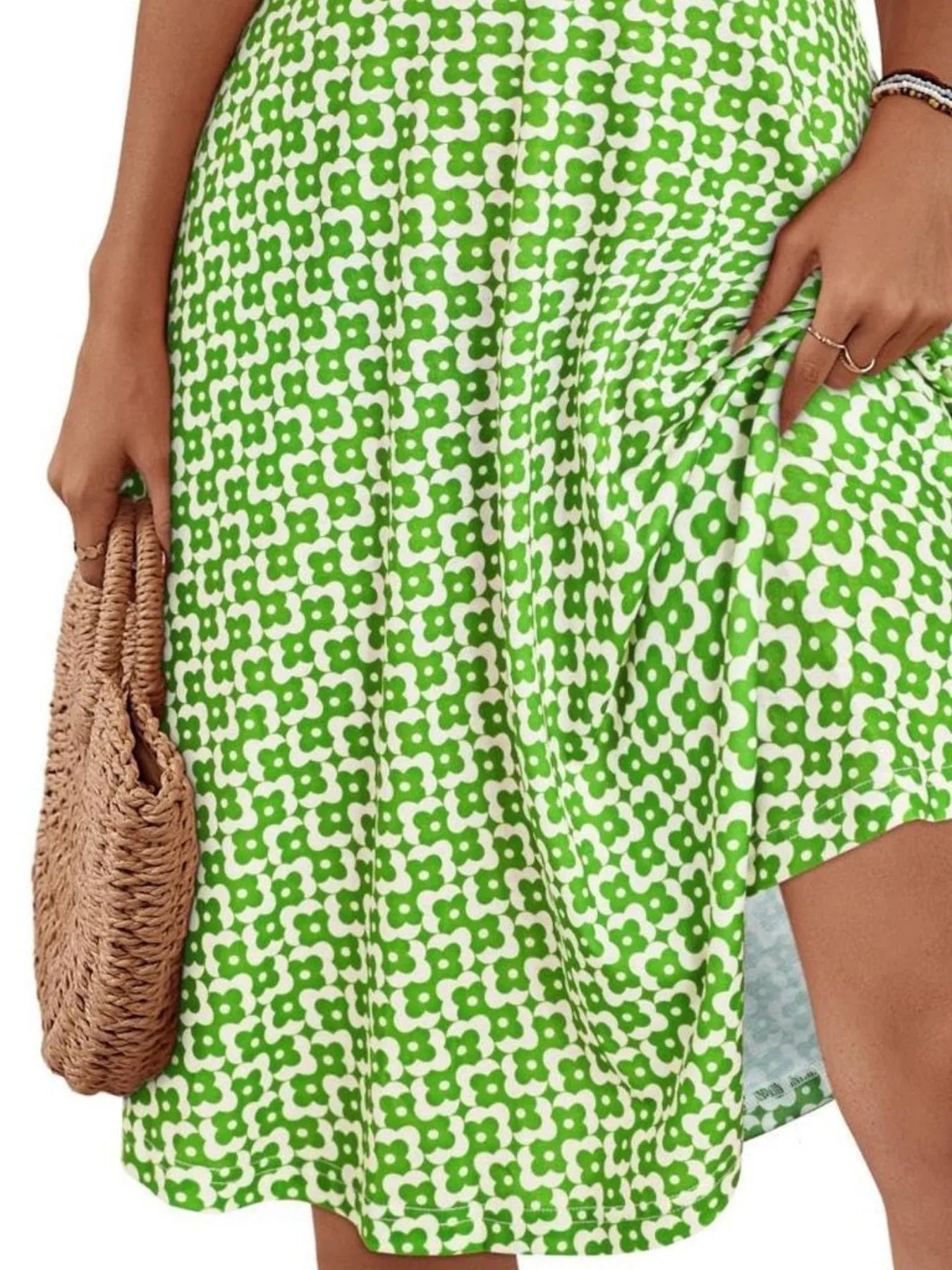 Printed Halter Neck Dress - Tigbul's Variety Fashion Shop