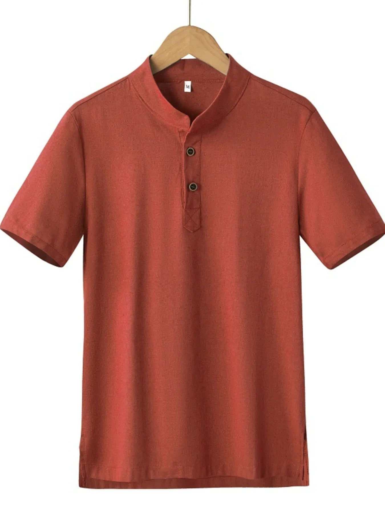 Men's Plus Size Button Detail Short Sleeve Blouse - Tigbul's Variety Fashion Shop