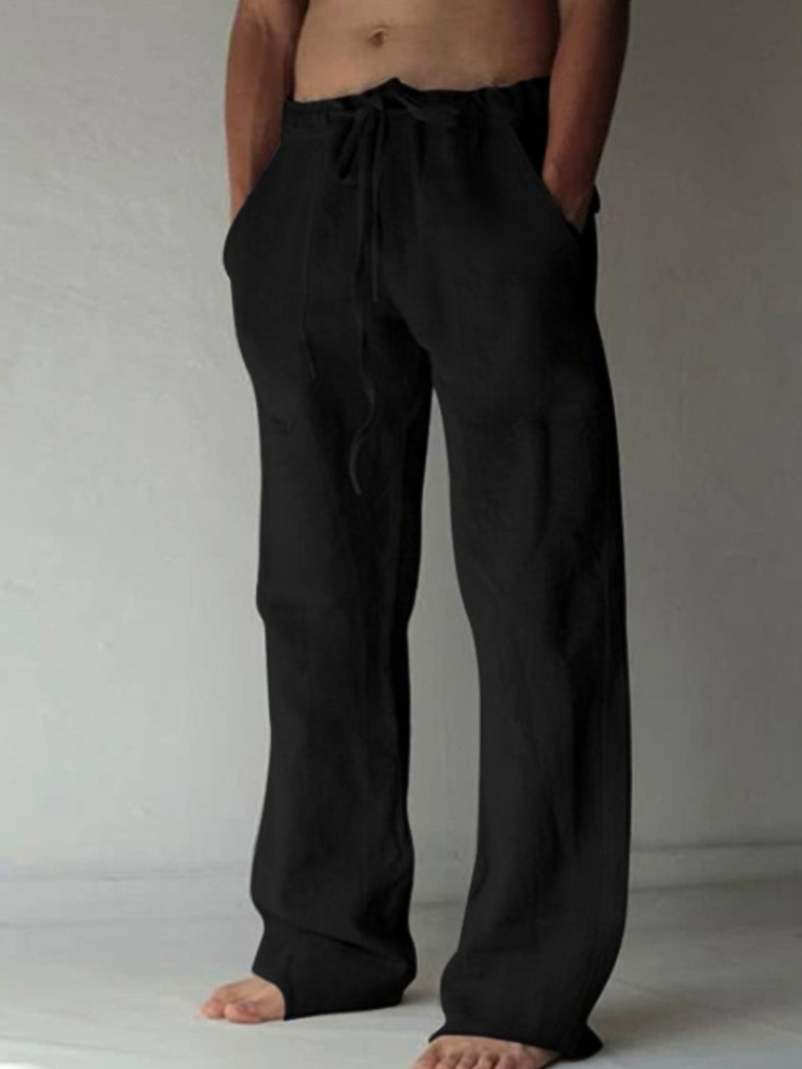 Men's Plus Size Drawstring Loose Fit Pants - Tigbul's Variety Fashion Shop
