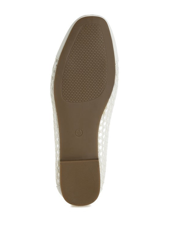 Omela Woven Bow Detail Ballerinas - Tigbul's Variety Fashion Shop