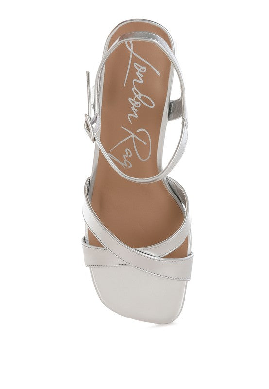 Edessa Metallic Ankle Strap Sandals - Tigbul's Variety Fashion Shop