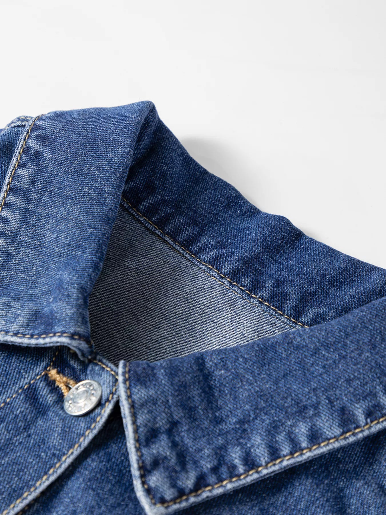 Color Block Patchwork Raw Hem Denim Jacket - Tigbul's Variety Fashion Shop