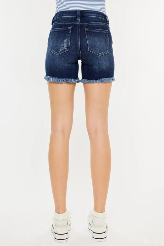 Kancan Mid Rise Button Fly Denim Shorts - Tigbul's Variety Fashion Shop