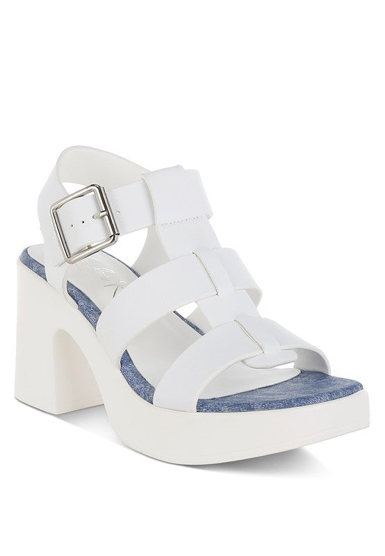 Avalon Chunky Pin Buckle Platform Heels - Tigbul's Variety Fashion Shop