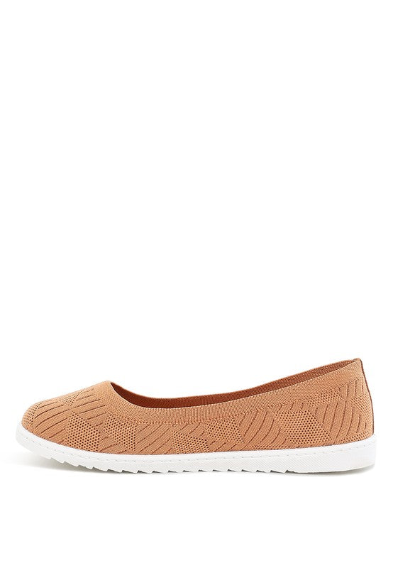 Lubna Knitted Flat Ballet Flats - Tigbul's Variety Fashion Shop