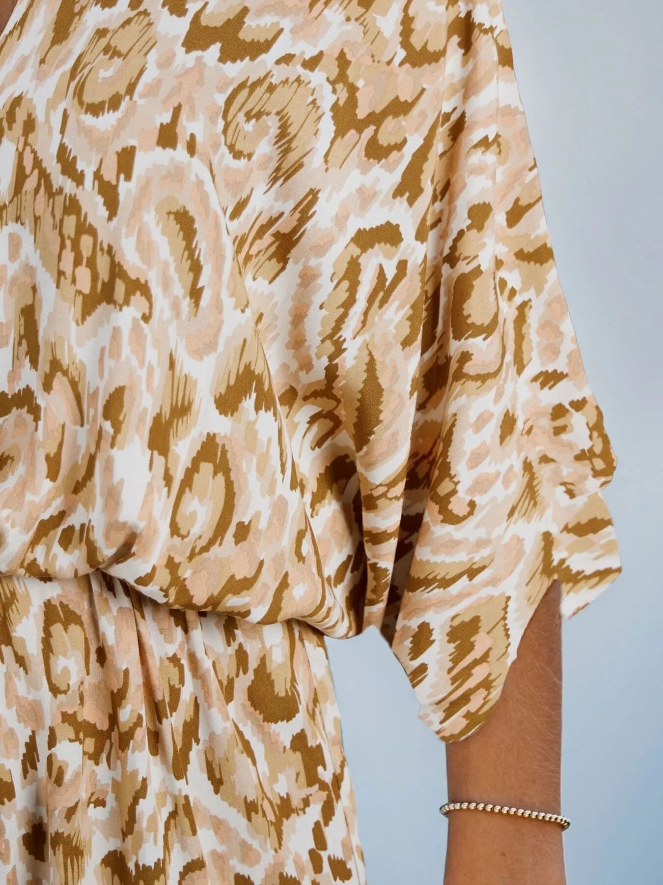 Bohemian Floral Print V-Neck Batwing Sleeve Romper - Tigbul's Variety Fashion Shop