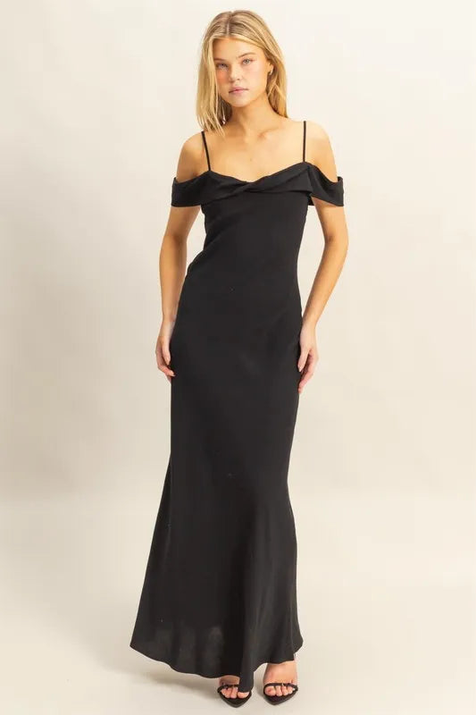 Black Flattering Fit Cami Maxi Dress - Tigbul's Variety Fashion Shop