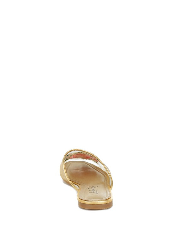 Shara Floral Embroidered Mesh Mules - Tigbul's Variety Fashion Shop