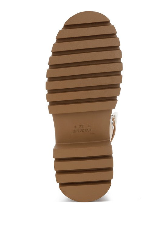 Omul Fleece & Faux Leather Boots - Tigbul's Variety Fashion Shop