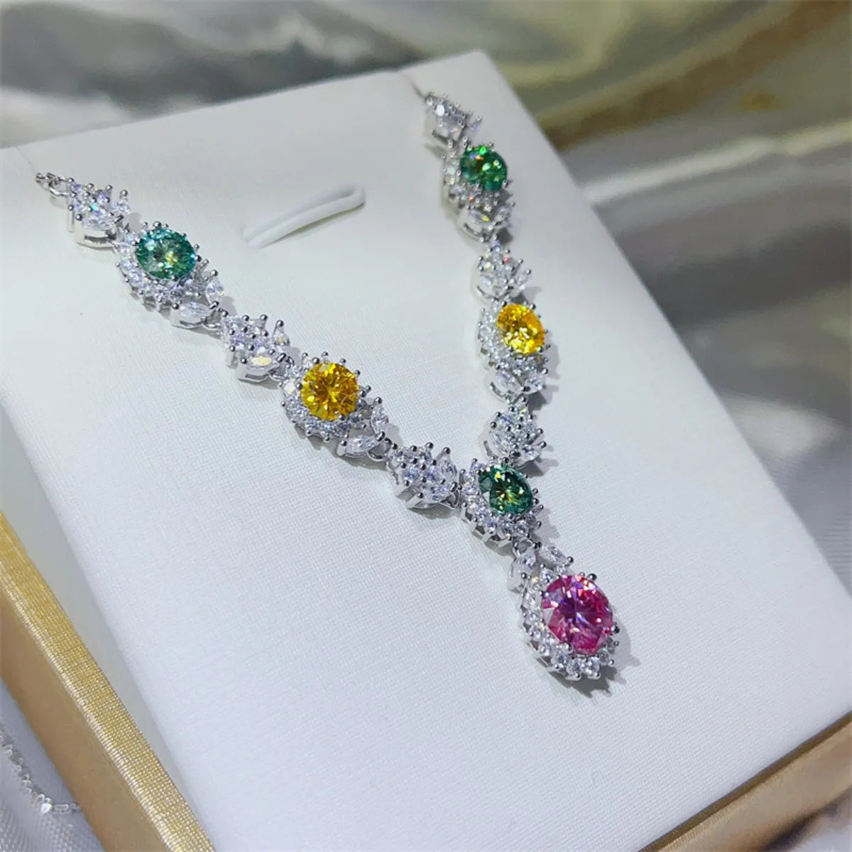 3.5 Carat Moissanite 925 Sterling Silver Necklace - Tigbul's Variety Fashion Shop