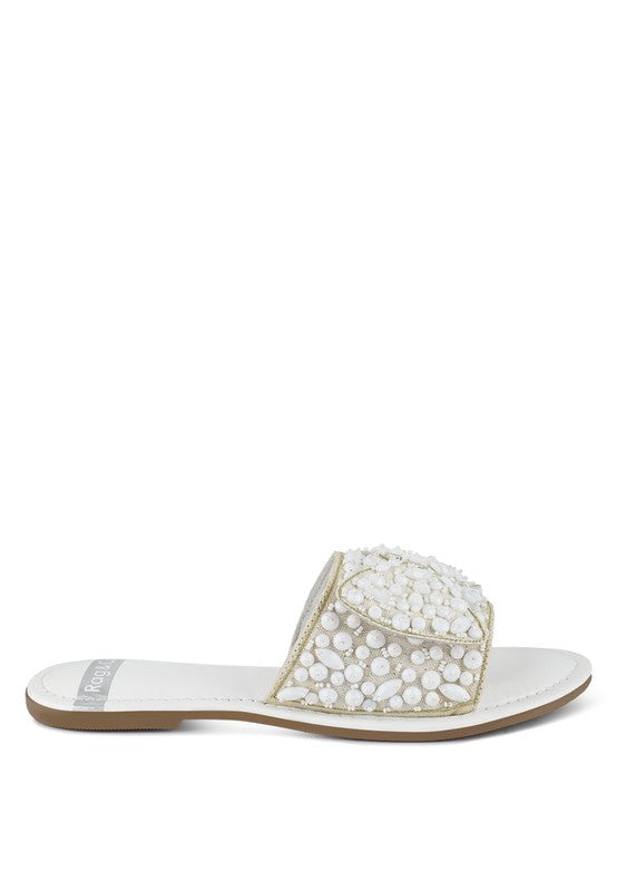 Pipa Big Bow Beaded Flats - Tigbul's Variety Fashion Shop