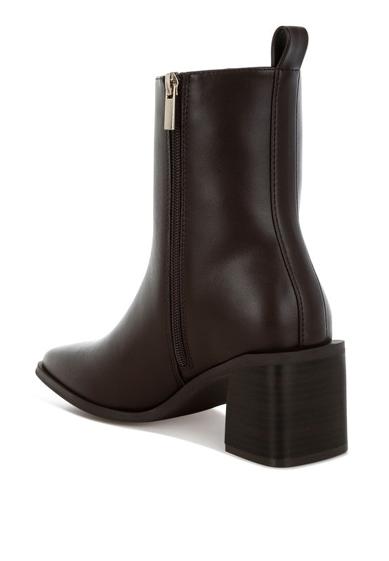 Muskox Square Toe Faux Leather Boots - Tigbul's Variety Fashion Shop
