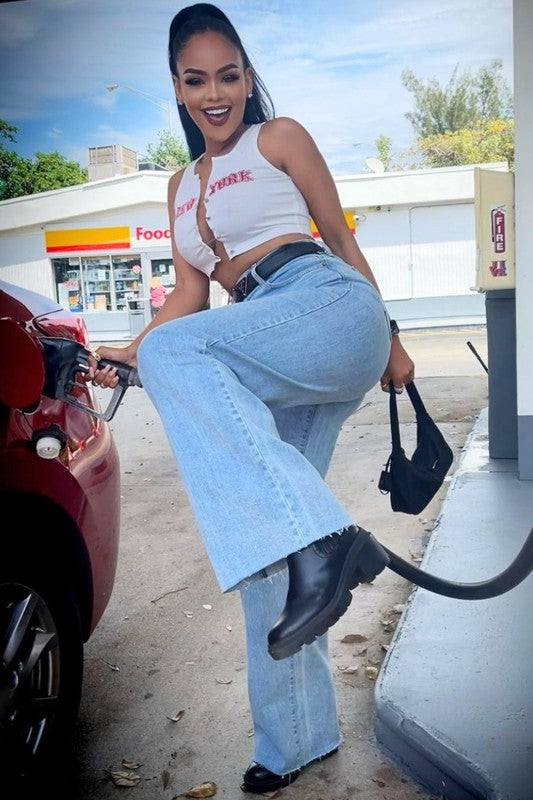 Brooklyn Wide Leg Jean Inseam 32 - Tigbul's Variety Fashion Shop