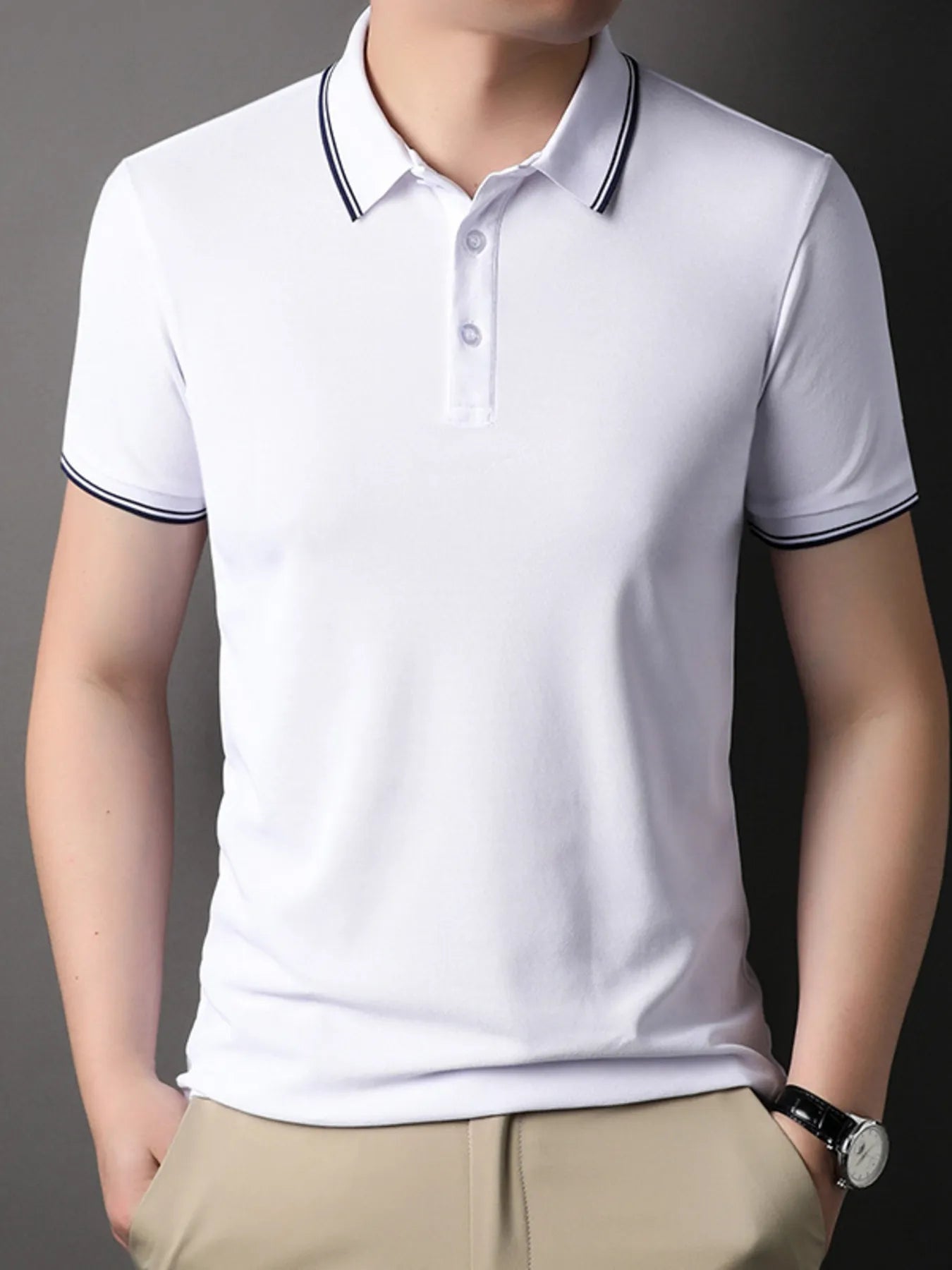 Men's Plus Size Button Detail Short Sleeve Polo - Tigbul's Variety Fashion Shop