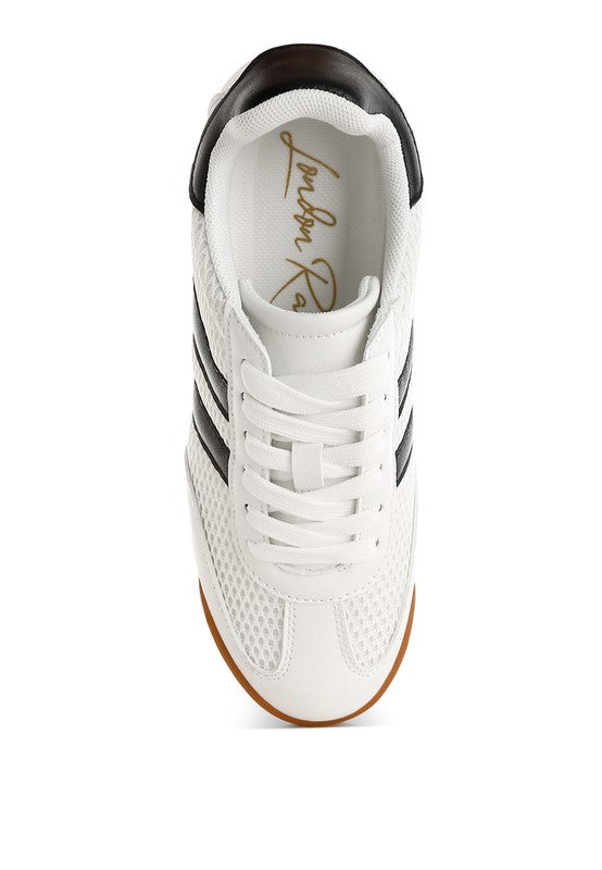 Blaster Casual Striped Lace-Up Sneakers - Tigbul's Variety Fashion Shop
