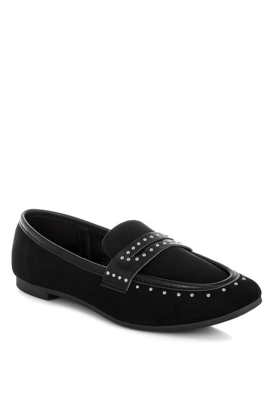 Lumina Penny Strap Studded Loafers - Tigbul's Variety Fashion Shop