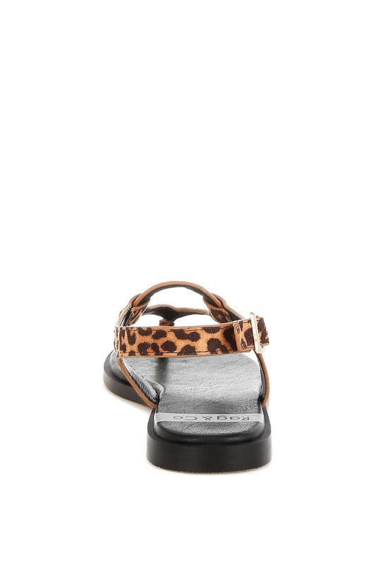 Venusa Leopard Print Buckled Flats - Tigbul's Variety Fashion Shop
