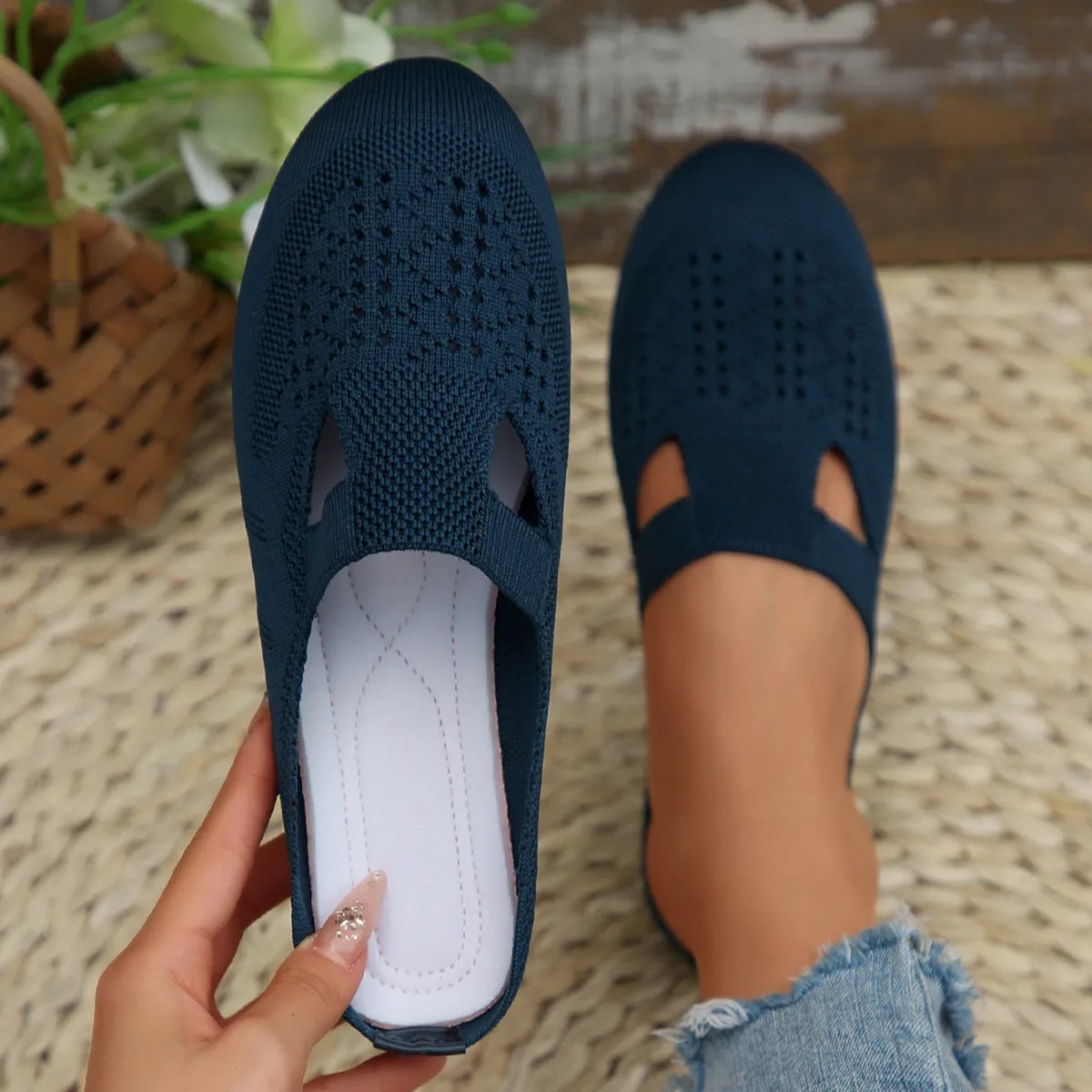 Round Toe Flat Slip-Ons - Tigbul's Variety Fashion Shop