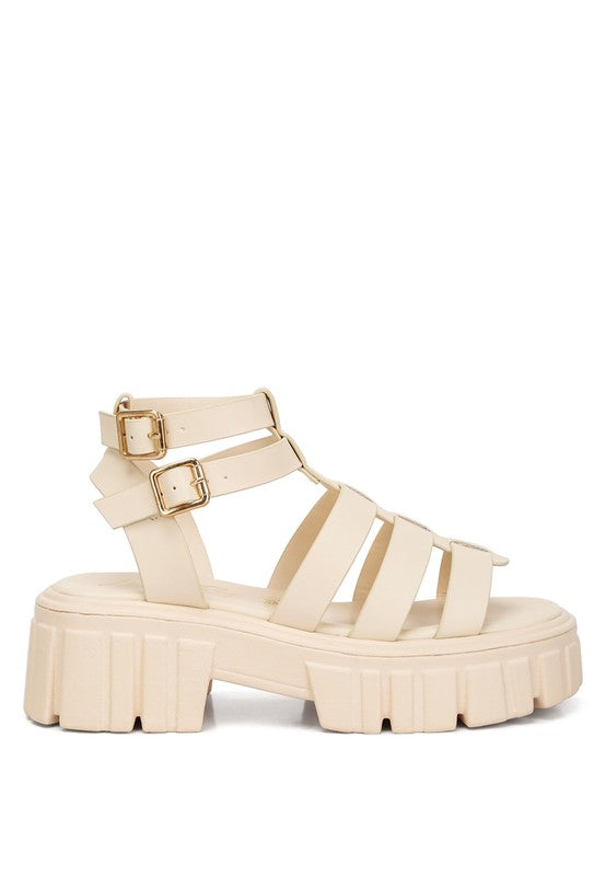 Dewey Recycled Faux Leather Gladiators - Tigbul's Variety Fashion Shop