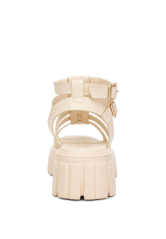 Dewey Recycled Faux Leather Gladiators - Tigbul's Variety Fashion Shop