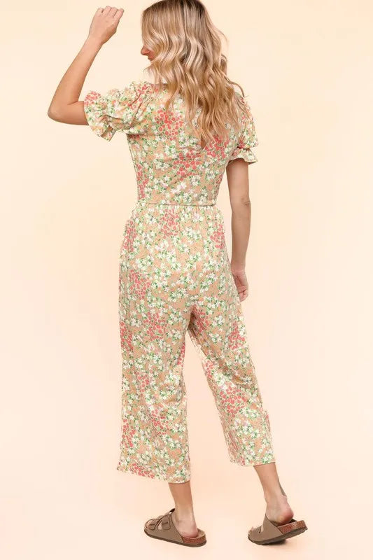 Flora Knit Spring Jumpsuit With Side Pockets - Tigbul's Variety Fashion Shop