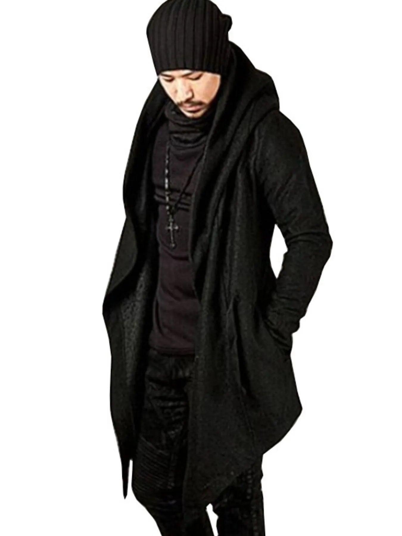 Men's Plus Size Long Sleeve Hooded Coat - Tigbul's Variety Fashion Shop