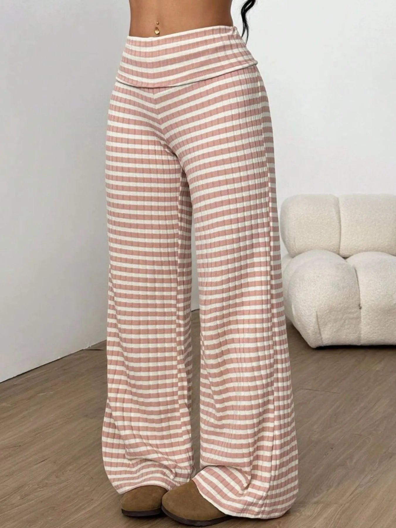 Striped Wide Leg Pants - Tigbul's Variety Fashion Shop