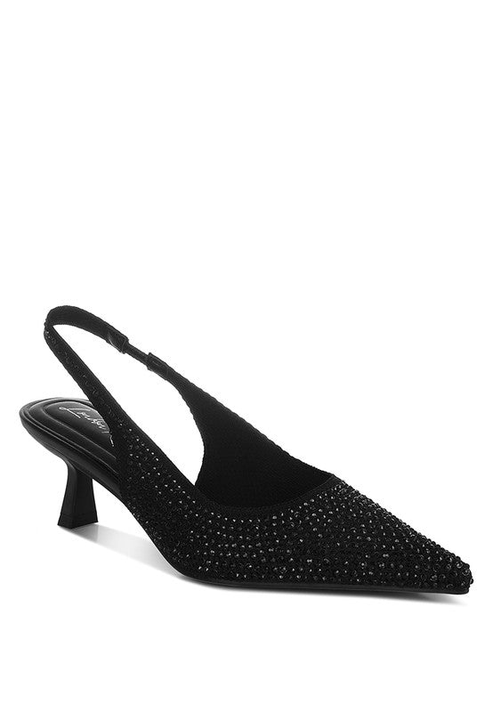 Julep Flyknit Rhinestone Slingback Sandals - Tigbul's Variety Fashion Shop