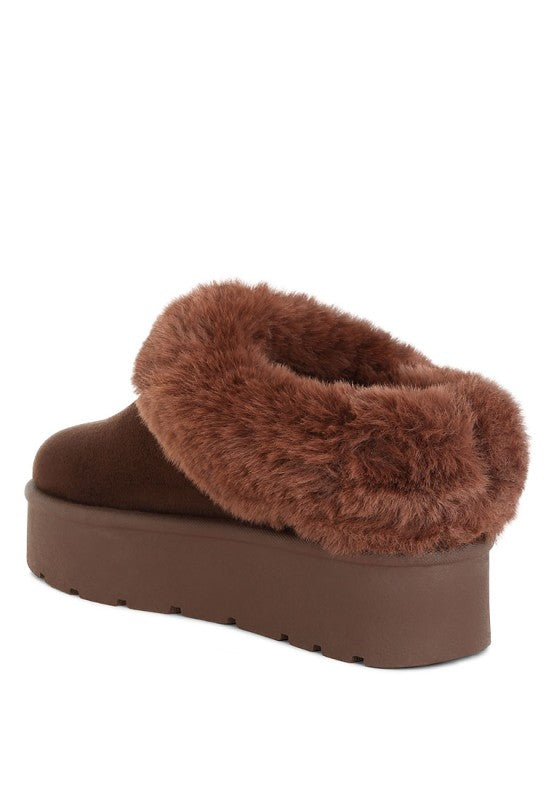 Aniso Faux Fur Slip On Snow Boots - Tigbul's Variety Fashion Shop