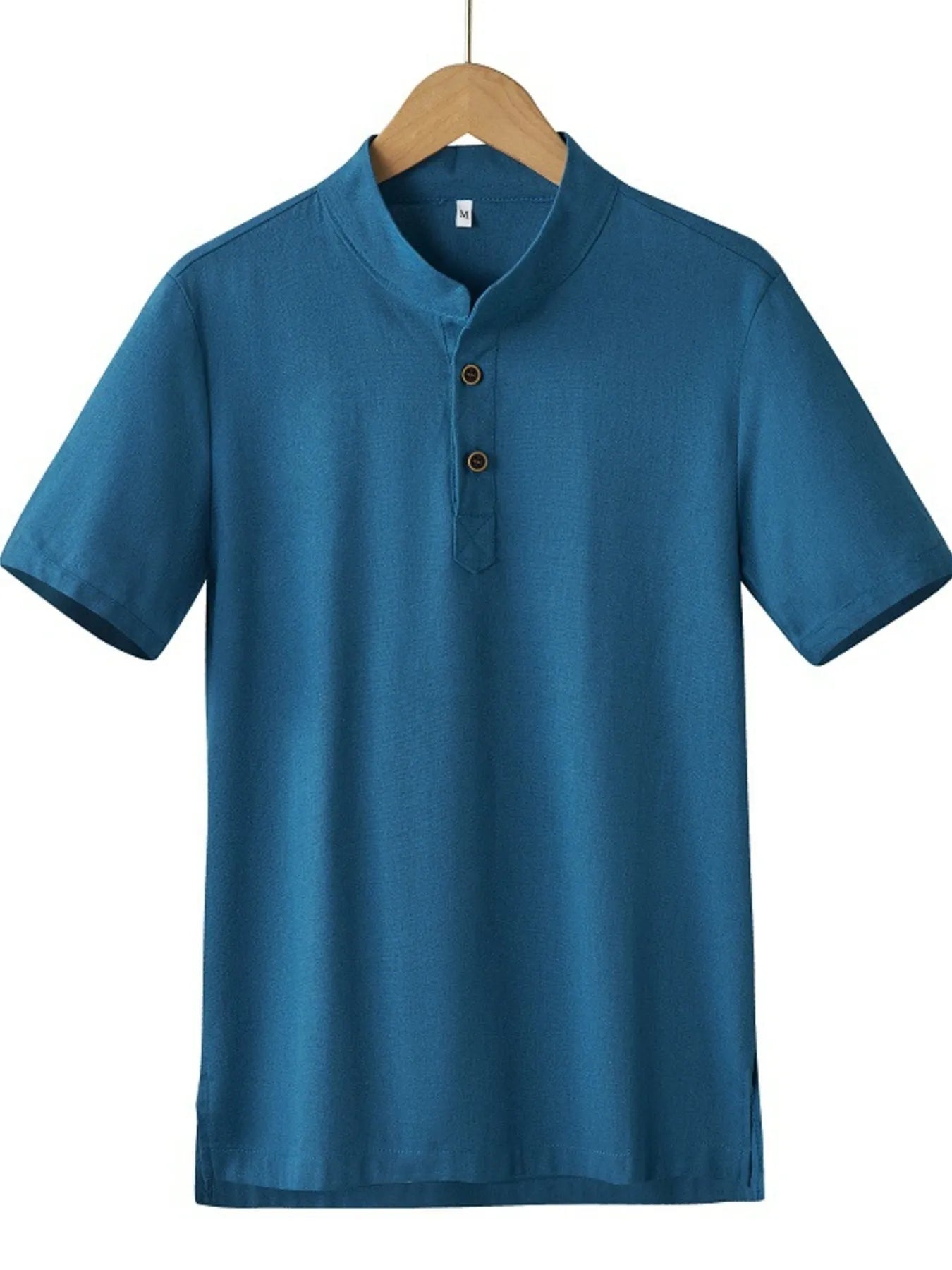 Men's Plus Size Button Detail Short Sleeve Blouse - Tigbul's Variety Fashion Shop