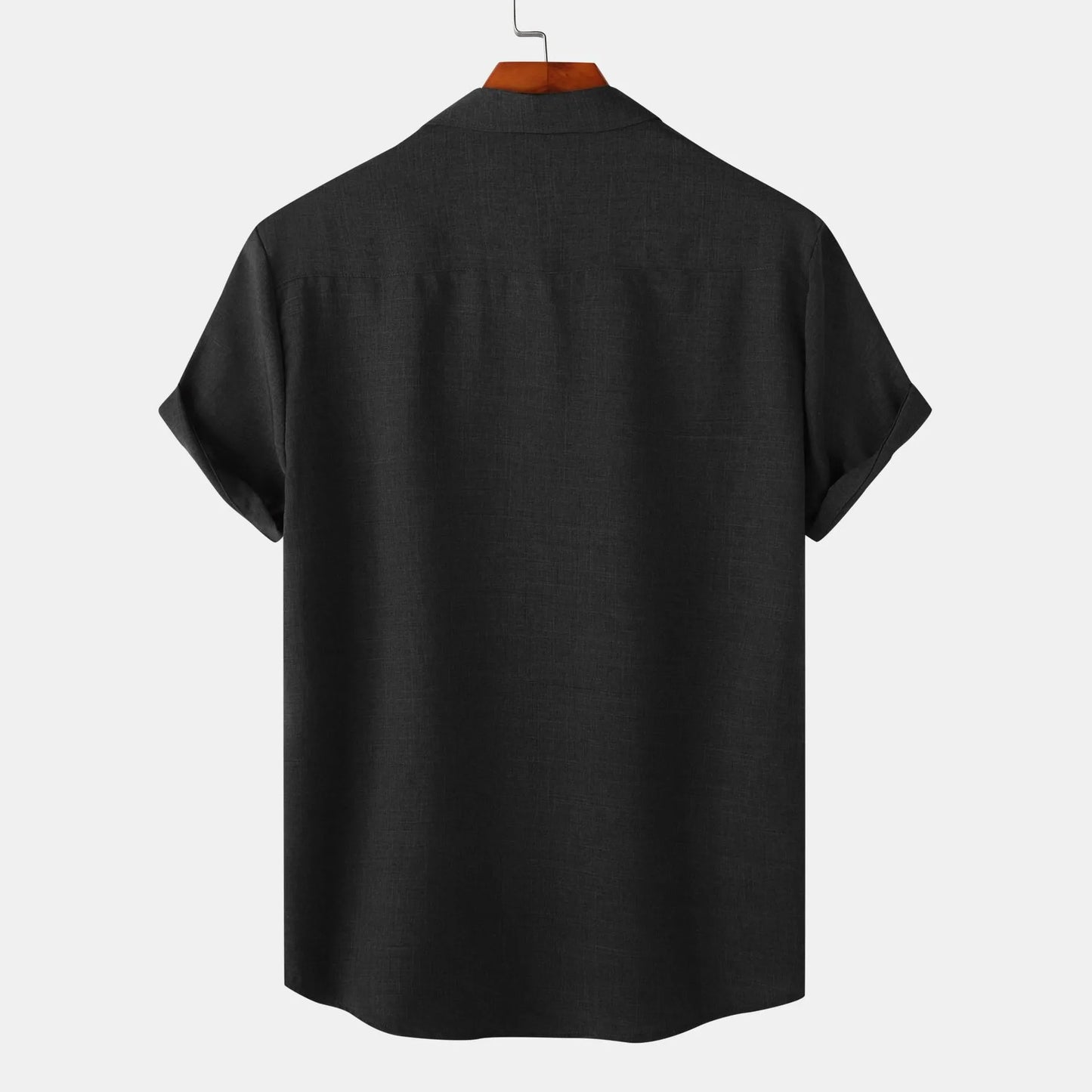 Men's Plus Size Short Sleeve Button-Up Casual Shirt - Tigbul's Variety Fashion Shop