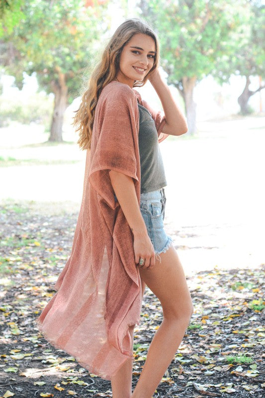 Woven Long Line Tribal Kimono - Tigbul's Variety Fashion Shop