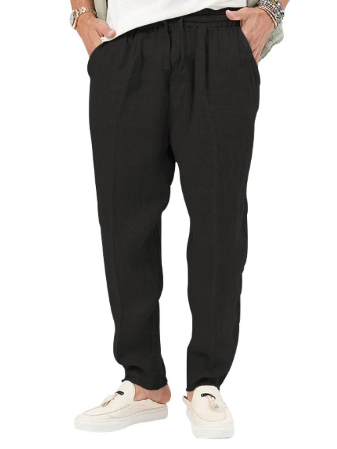 Men's Plus Size Drawstring Pants with Pockets - Tigbul's Variety Fashion Shop