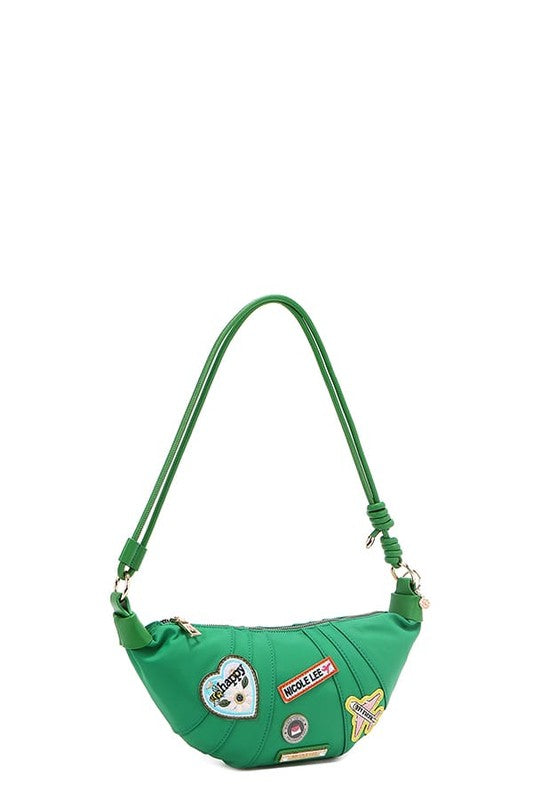 Nicole Lee USA Color Patch Croissant Bag - Tigbul's Variety Fashion Shop