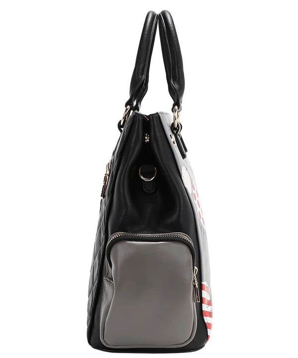 Nicole Lee USA Eco-Leather Handbag with Side Pockets - Tigbul's Variety Fashion Shop