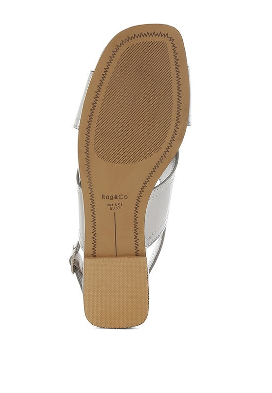 Kanon Metallic Pleather Criss-Cross Flats - Tigbul's Variety Fashion Shop