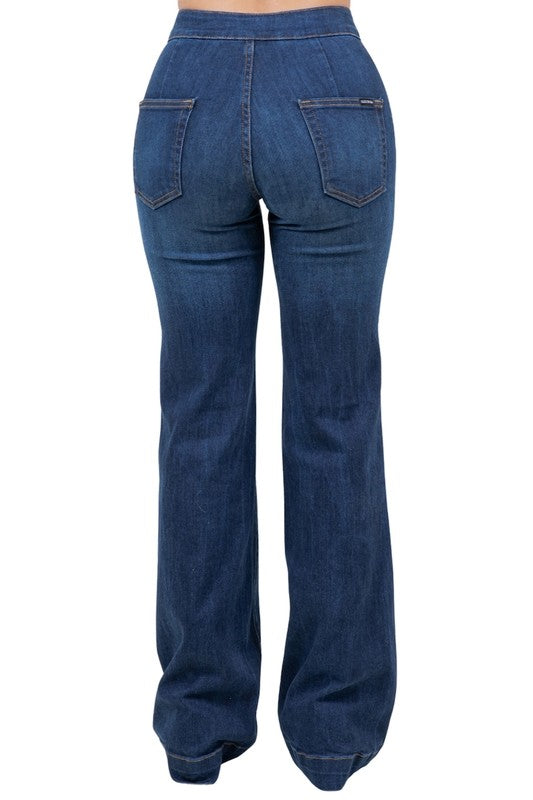 Harley Wide Leg Dark Blue- Inseam 34 - Tigbul's Variety Fashion Shop
